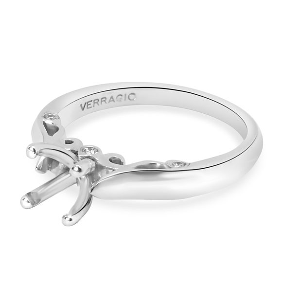 Verragio Insignia Diamond Engagement Ring Setting in 18K White Gold - Picture 2 of 4